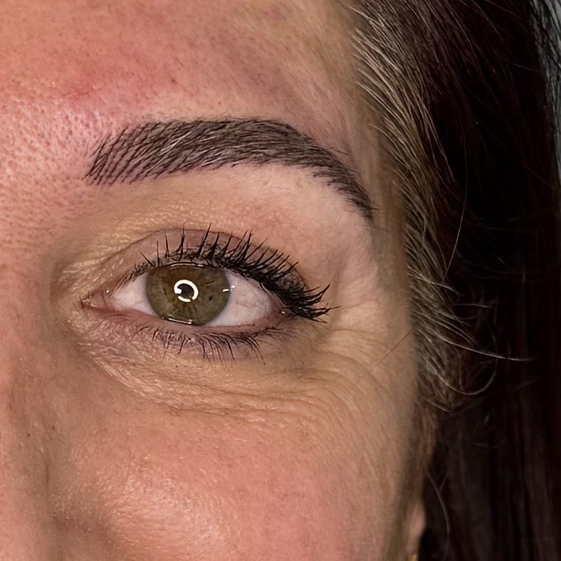 Fresh Combination Brows with natural hair strokes and soft shading in Sydney